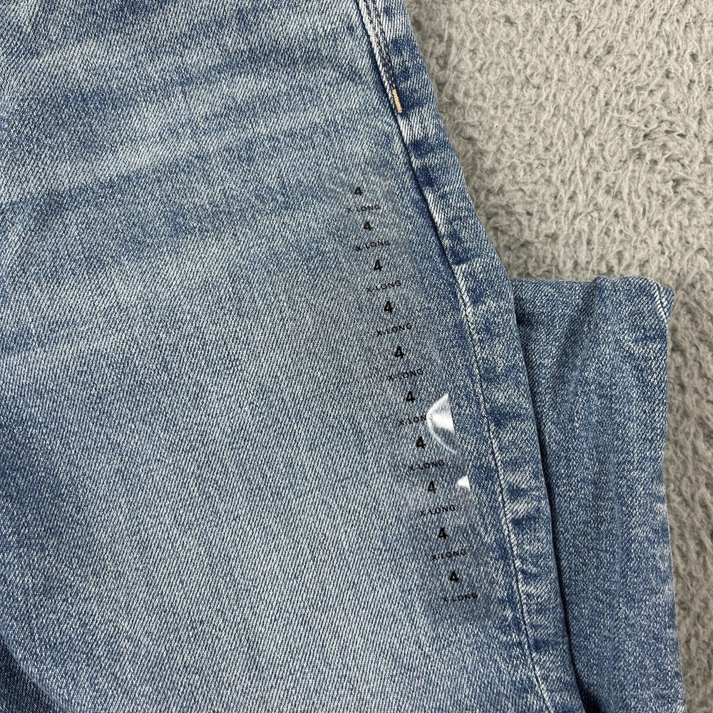American Eagle Outfitters Jeans Womens 4 Blue Mom High Rise Ripped Knees X-Long - Picture 5 of 15